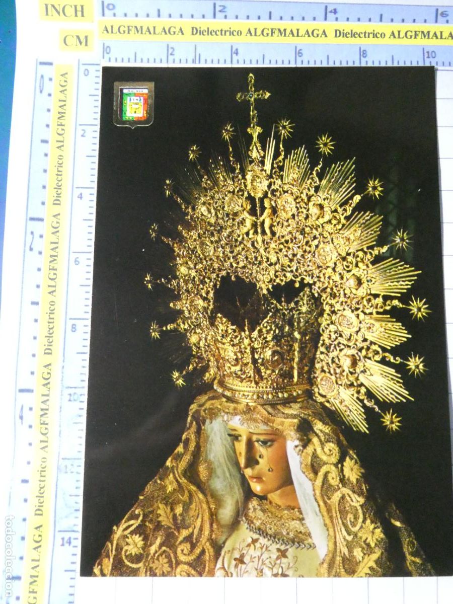 Postales: POSTAL DE M&Aacute;LAGA RELIGIOSA SEMANA SANTA. A&Ntilde;O 1967 MAR&Iacute;A SANT&Iacute;SIMA ESPERANZA 199 ESCUDO ORO. 2505