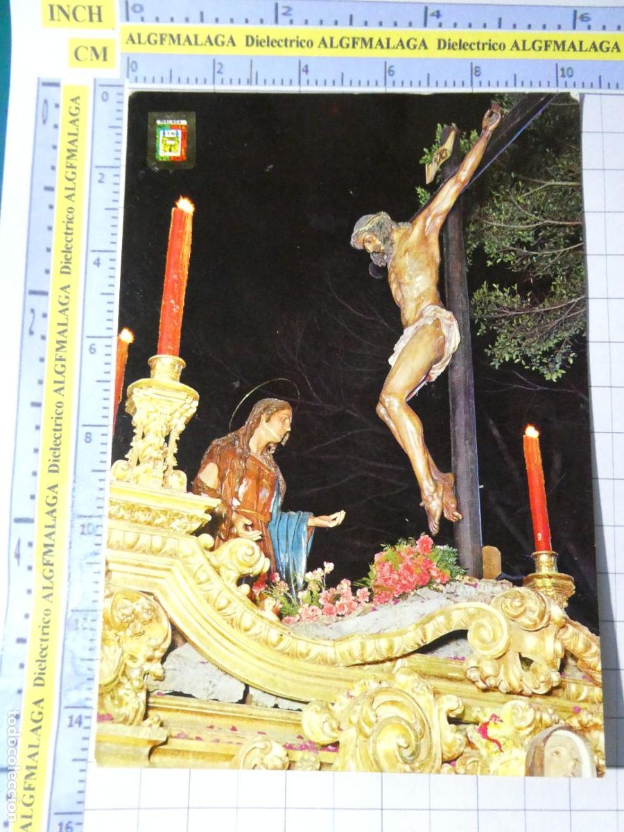 Postales: POSTAL DE M&Aacute;LAGA RELIGIOSA SEMANA SANTA. A&Ntilde;O 1972 SANT&Iacute;SIMO CRISTO BUENA MUERTE 13 ESCUDO ORO. 2508