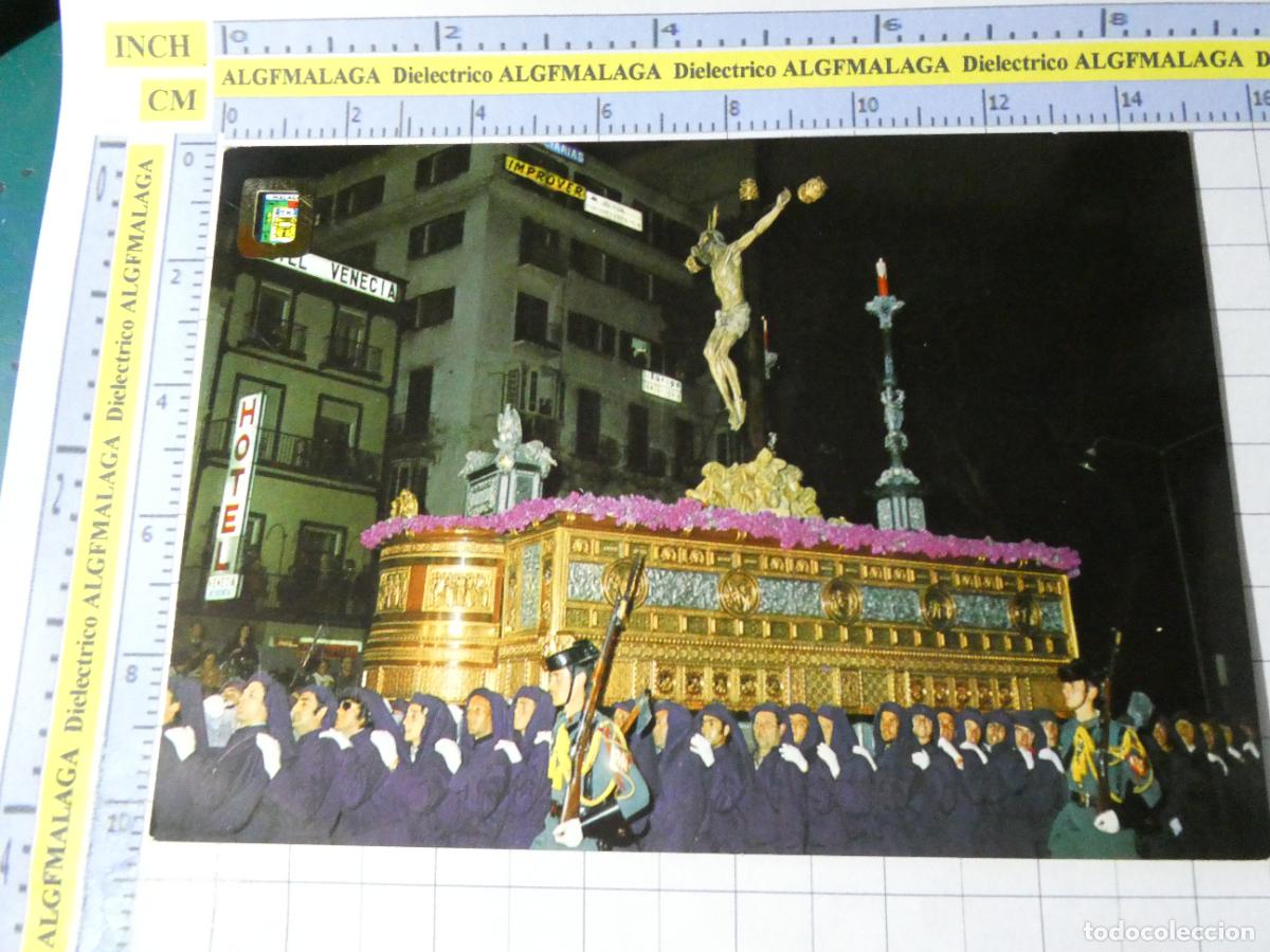 Postales: POSTAL DE M&Aacute;LAGA RELIGIOSA SEMANA SANTA. A&Ntilde;O 1975. CRISTO EXPIRACI&Oacute;N GUARDIA CIVIL 28 ESCUDO O. 2514