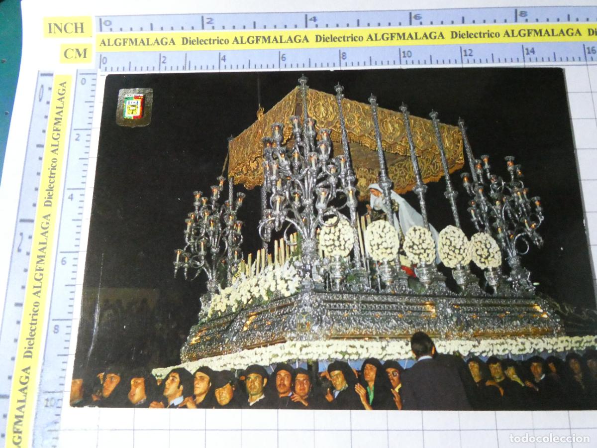 Postales: POSTAL DE M&Aacute;LAGA RELIGIOSA SEMANA SANTA. A&Ntilde;O 1975 SOLEDAD SANTO SEPULCRO 39 ESCUDO ORO. 2525