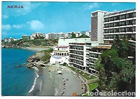 Postales: PLAYA DEL HOTEL Y VISTA PARCIAL.- NERJA