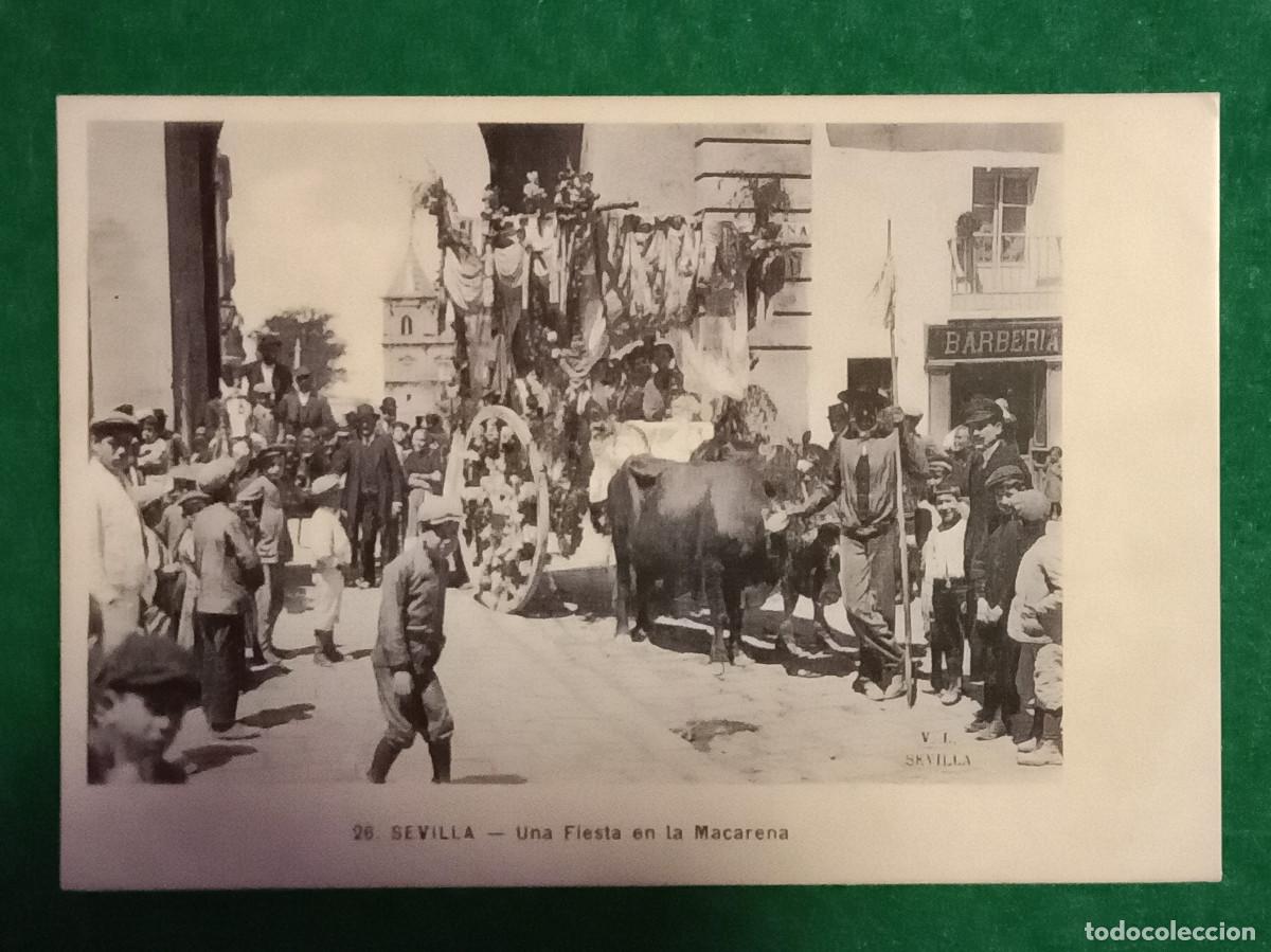 Postales: Replica de Postal Antigua - Una Fiesta en la Macarena - Sevilla