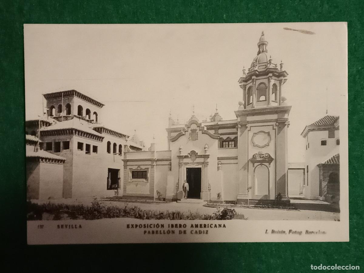 Postales: Replica de Postal Antigua - E. I. A. Pabell&oacute;n de C&aacute;diz - Exposici&oacute;n Ibero Americana, 1929 - Sevilla