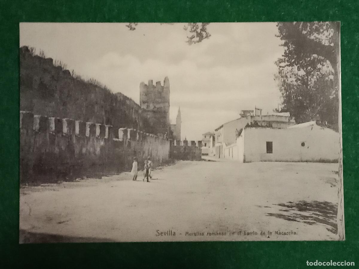 Postales: Replica de Postal Antigua - Murallas Romanas en el Barrio de la Macarena - Sevilla