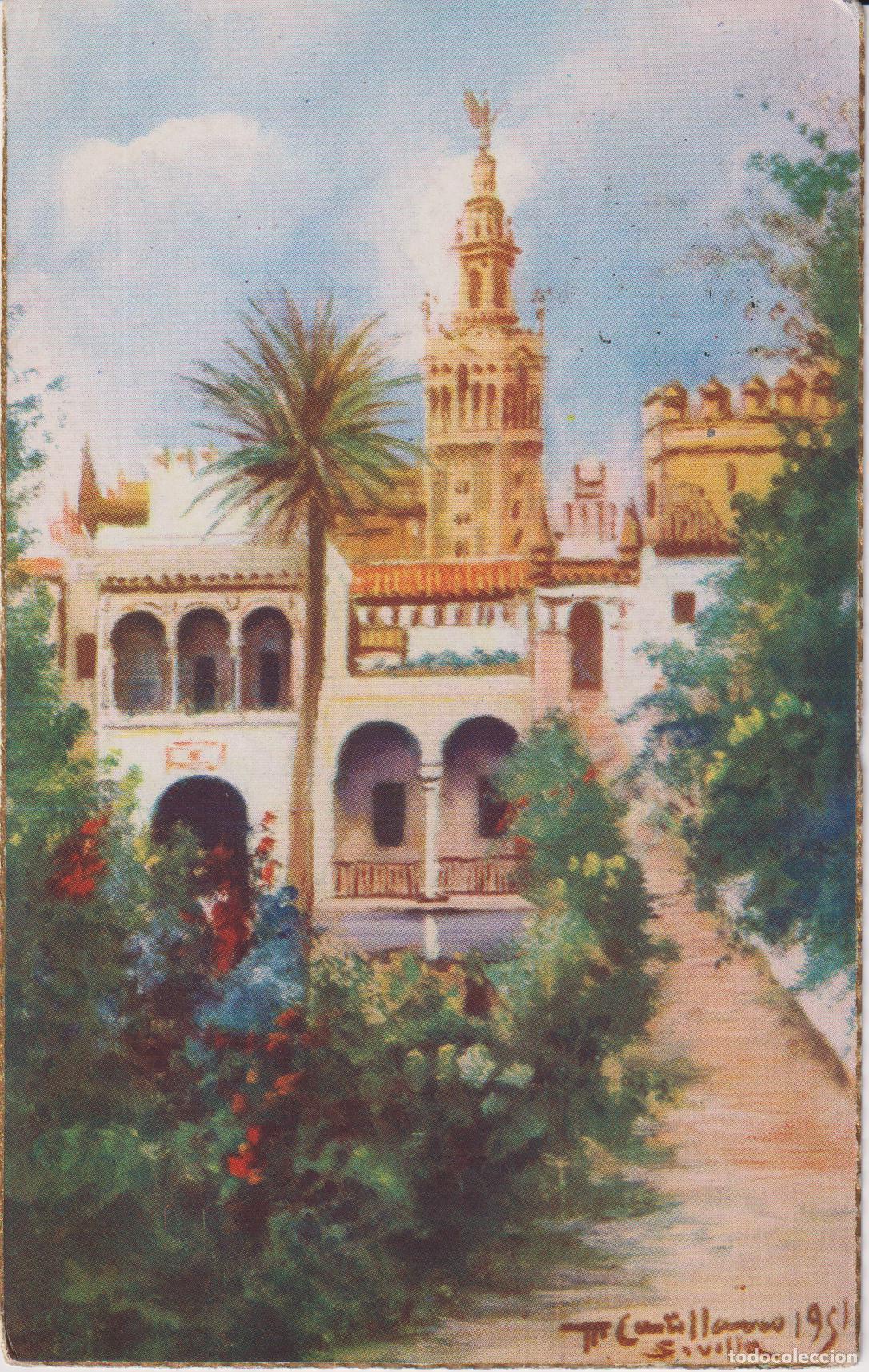 Postales: POSTAL DE LA OBRA DE CASTELLANOS, JARDINES DEL ALC&Aacute;ZAR DE SEVILLA (1951) &ndash; EDIC. A.L.N&ordm;5 &ndash; CIRCULADA