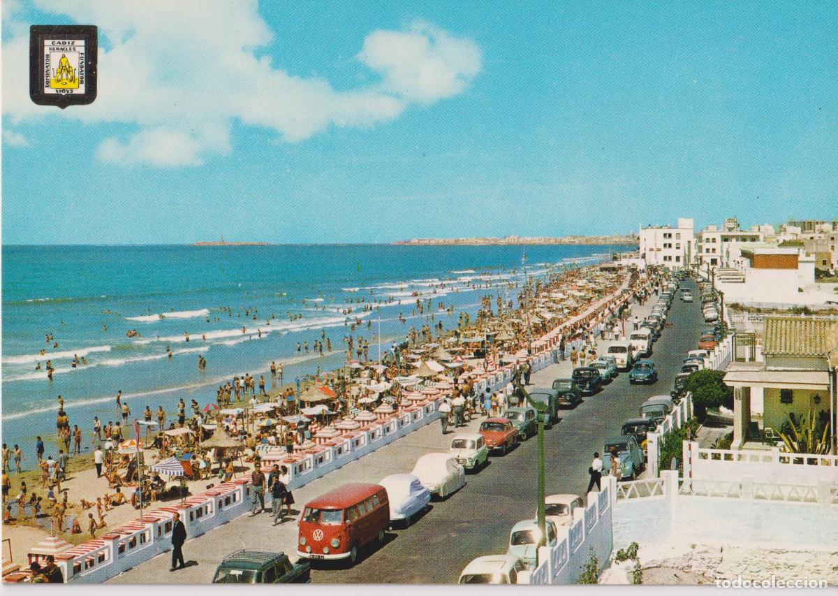 Postales: CADIZ, PLAYA DE LA VICTORIA &ndash; ESCUDO DE ORO N&ordm;1146 &ndash; S/C
