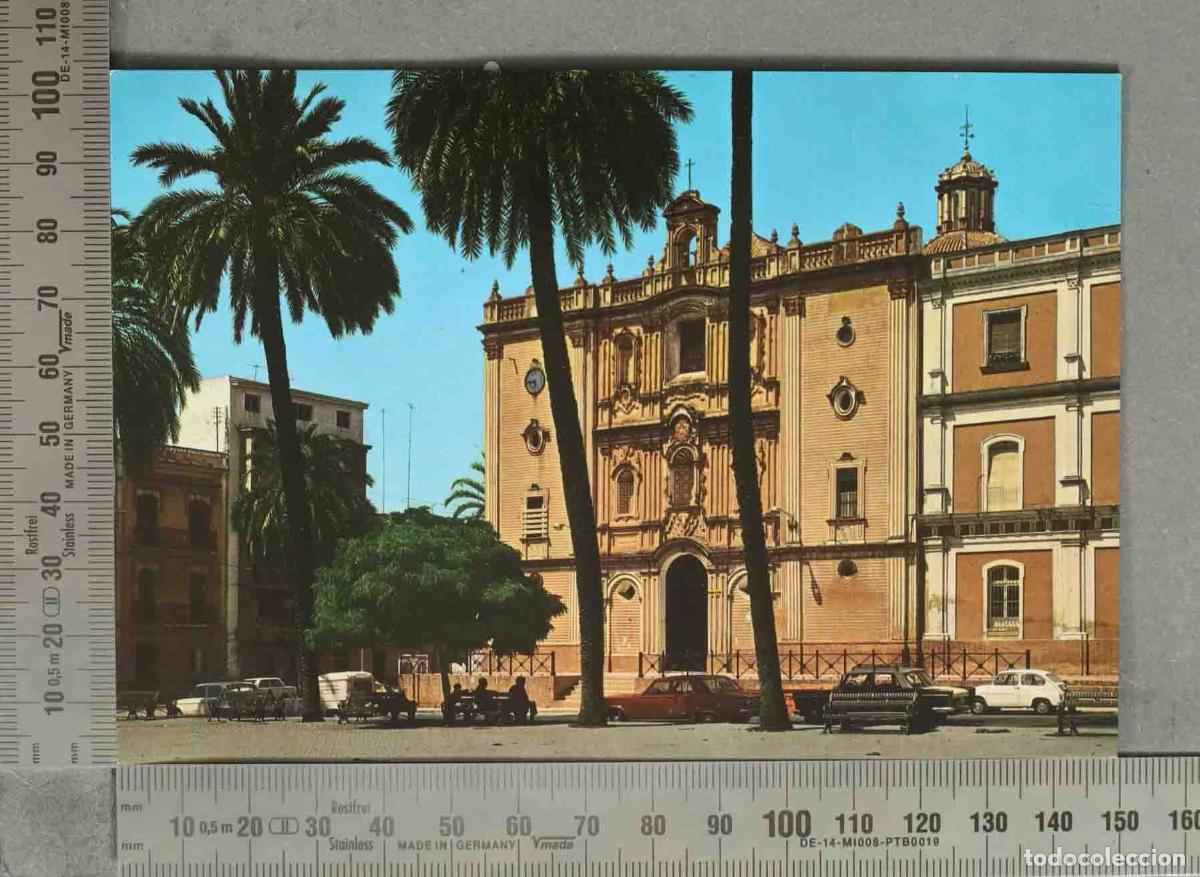 Postales: POSTAL. Huelva - Plaza de la Merced - Iglesia y Convento de la Merced