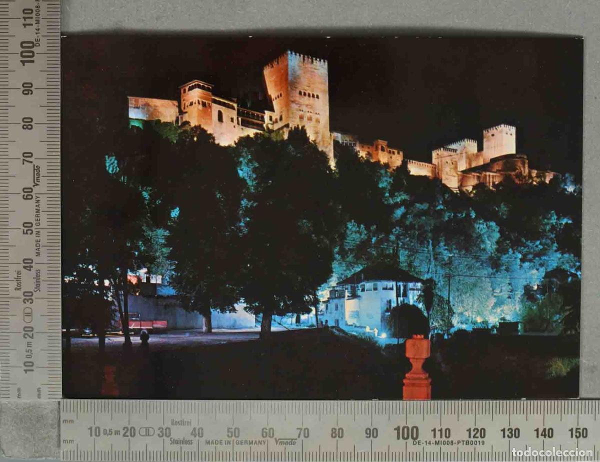 Postales: POSTAL. Granada - La Alhambra por la noche - Vista nocturna