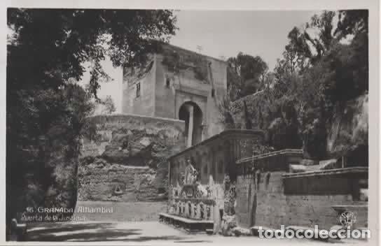 Postales: GRANADA SIN ESCRIBIR ALHAMBRA PUERTA DE LA JUSTICIA