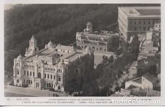 Postales: MALAGA SIN ESCRIBIR AYUNTAMIENTO Y CORREOS