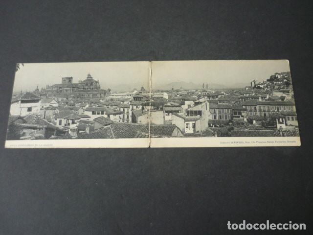 Postais: GRANADA VISTA PANORAMICA DE LA CIUDAD POSTAL DOBLE SIN DIVIDIR COL. GRANADINA HAUSER Y MENET