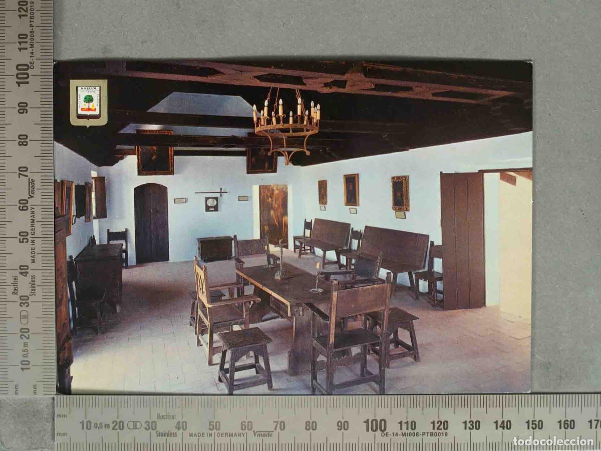 Postales: POSTAL. Monasterio de la R&aacute;bida - Huelva - Sala Capitular - Escudo de Oro