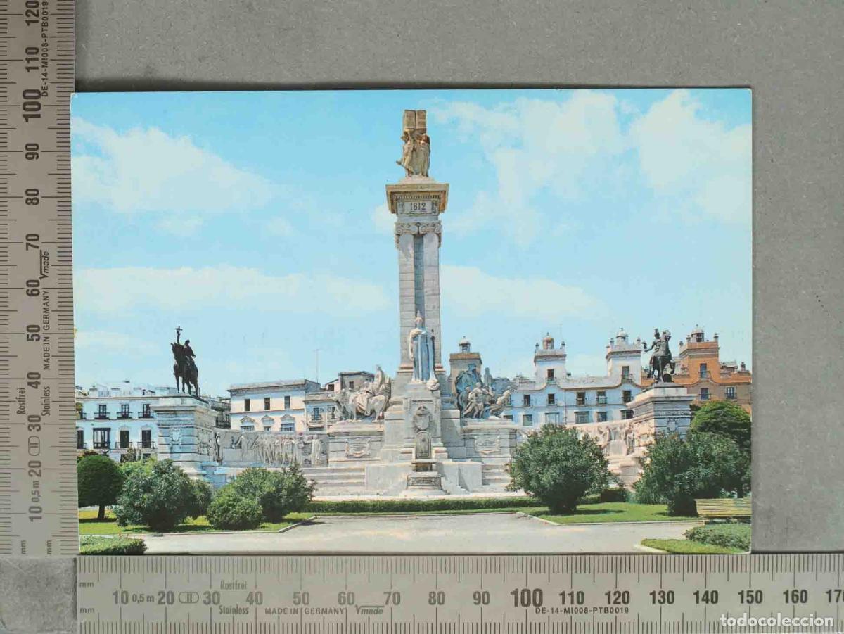 Postales: POSTAL. Monumento a las Cortes de C&aacute;diz - Plaza de Espa&ntilde;a