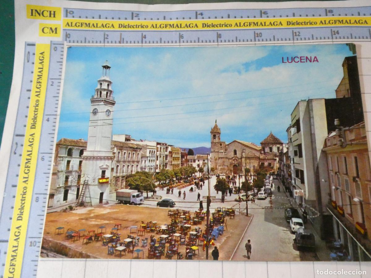 Postales: POSTAL DE C&Oacute;RDOBA. A&Ntilde;O 1968 LUCENA PLAZA DEL GENERAL&Iacute;SIMO 2003 ARRIBAS. 3604