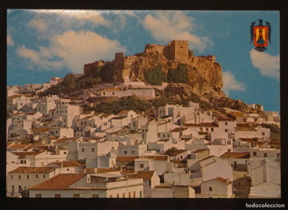 Postales: Salobre&ntilde;a (Granada), vista y Castillo, postal circulada del a&ntilde;o 1987 con sellos y matasello