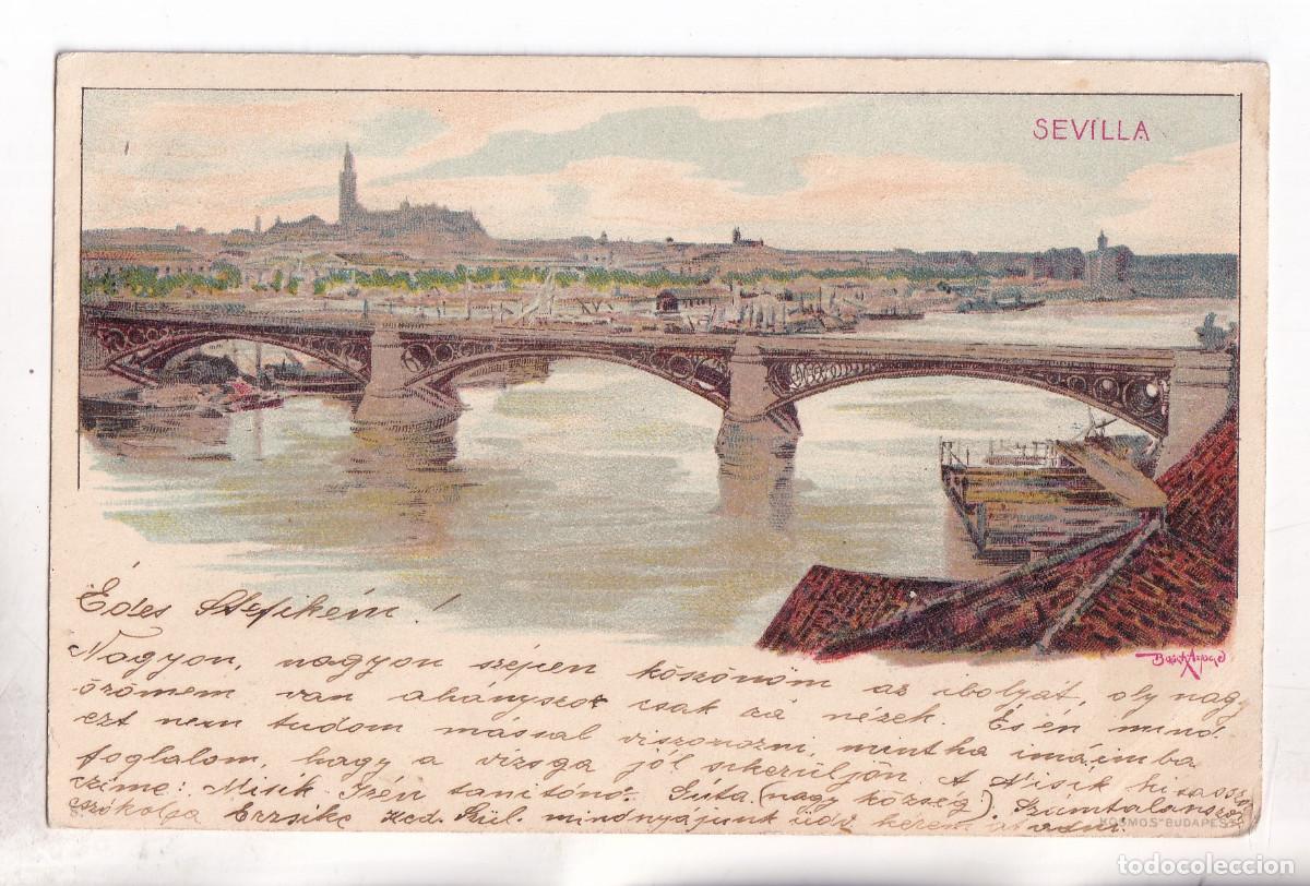 Postales: POSTAL. SEVILLA. EDITADA EN BUDAPEST. MUY ANTIGUA Y RARA. CIRCULADA