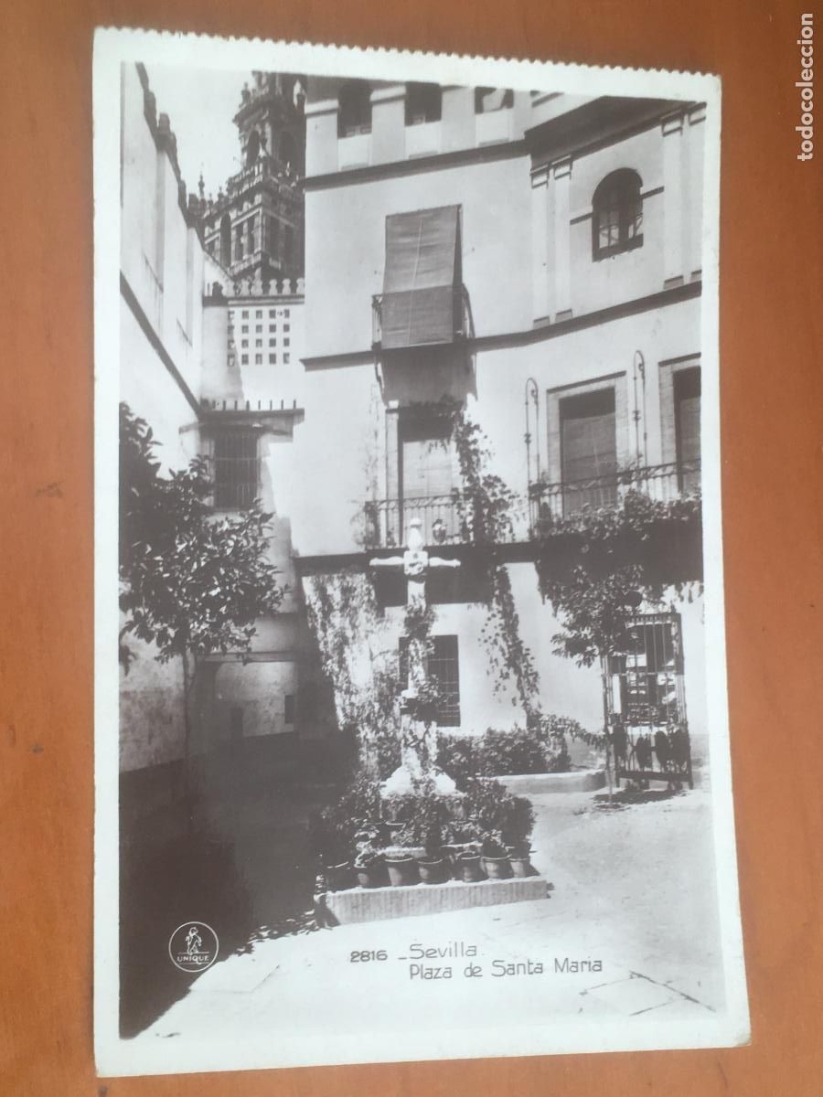 Postales: plaza de santa maria sevilla postal original fotografica circulada