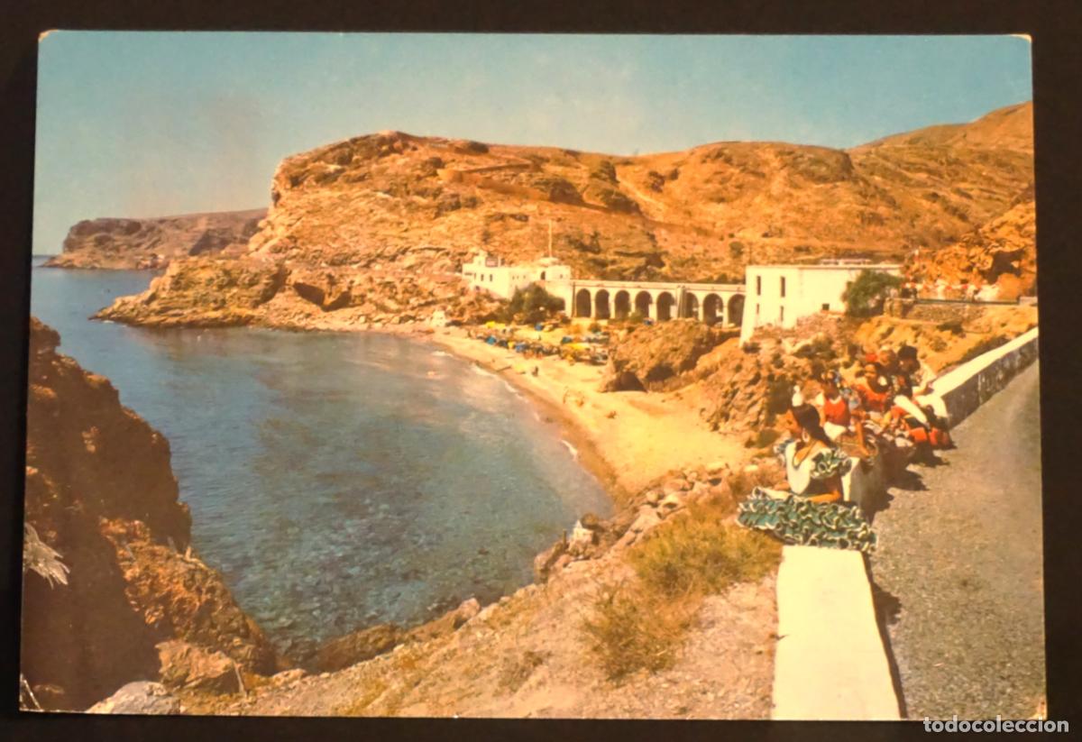 Postales: Almeria, Camping de La Garrofa, postal circulada en el a&ntilde;o 1968