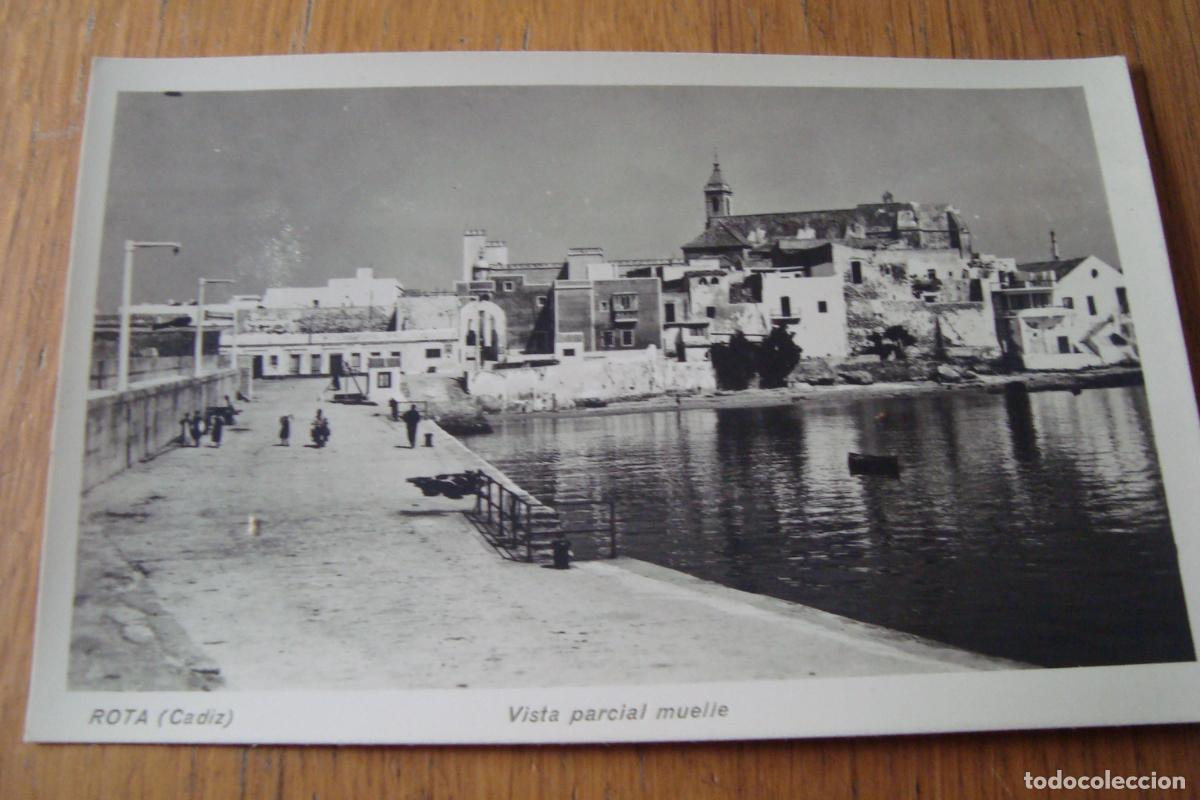 Postales: ANTIGUA POSTAL VISTA PARCIAL MUELLE. ROTA CADIZ. SIN CURSAR.