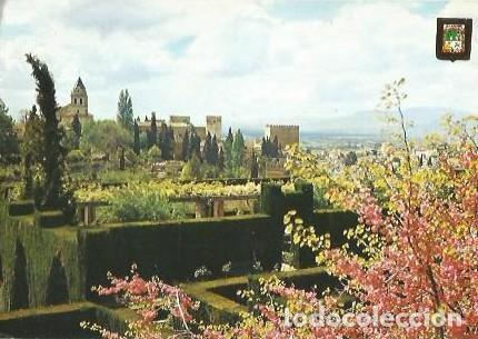 Postales: POSTAL A COLOR N&ordm; 12 GRANADA ALHAMBRA VISTA DESDE EL GENERALIFE DOMINGUEZ
