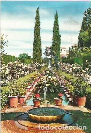 Postales: POSTAL A COLOR GRANADA GENERALIFE SERIE 2 N&ordm; 40 RIA JARDINES BAJOS ZERKOWITZ