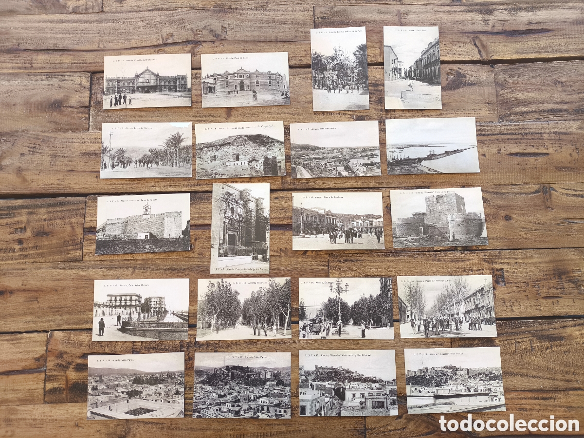 Postales: Lote 134 postales colecci&oacute;n Almer&iacute;a Uvera y Minera Reproducciones Incompleta del 1 al 152