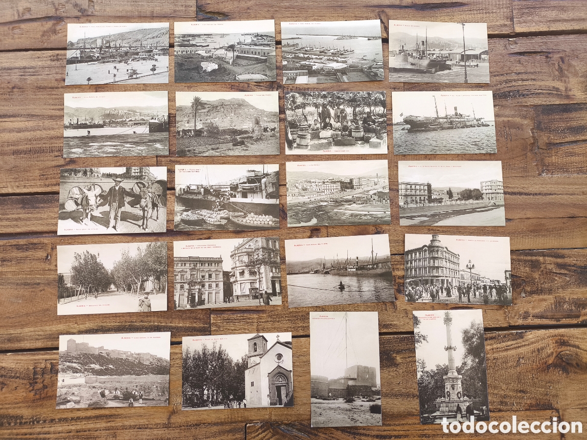 Postales: Lote 136 postales colecci&oacute;n Almer&iacute;a en la Belle &Eacute;poque Reproducciones Incompleta del 1 al 152