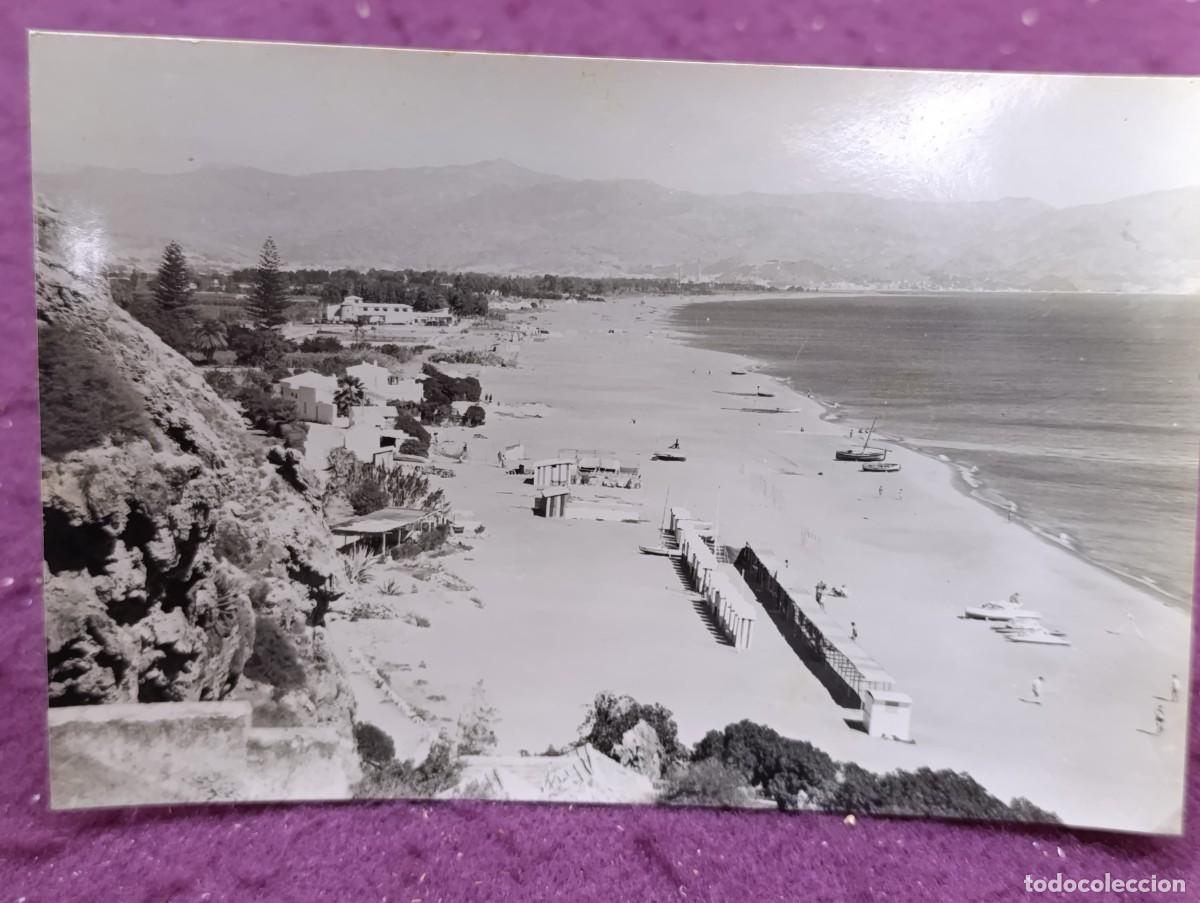 Postales: Antigua Postal en b/n, Torremolinos, M&aacute;laga, La Playa, Arribas