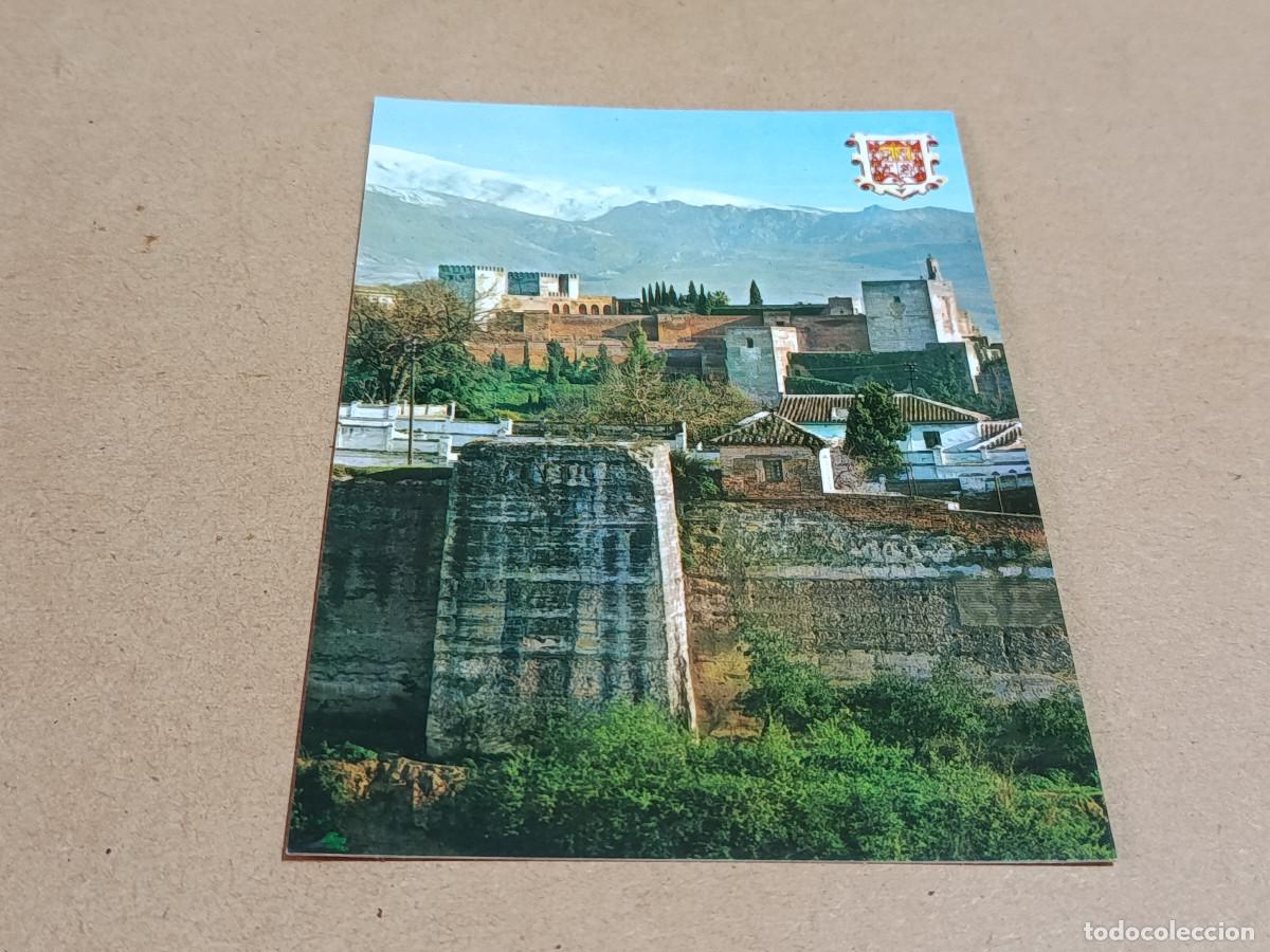 Postales: GRANADA - POSTAL GRANADA - VISTA PARCIAL DE LA ALHAMBRA Y SIERRA NEVADA