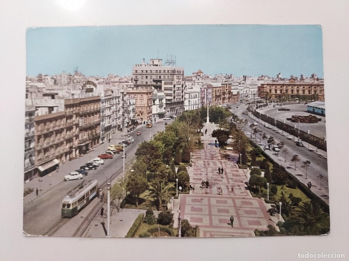 Postales: POSTAL CADIZ AVENIDA DE CARRANZA. 1963. SIN CIRCULAR. TRANVIA O TROLEBUS