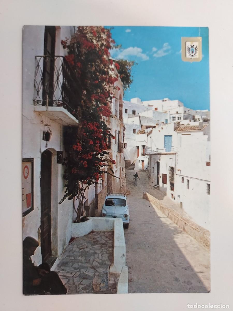 Postales: POSTAL MOJACAR CALLE DEL ARRABAL Y ARBULLON. 1979. SIN CIRCULAR. ALMERIA. SEAT 600