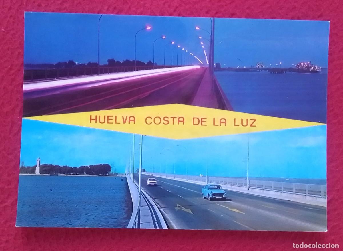 Postales: POSTAL POST CARD SPAIN ESPAGNE ANDALUSIA HUELVA COSTA DE LA LUZ PUENTE SOBRE EL R&Iacute;O TINTO...VISTAS..