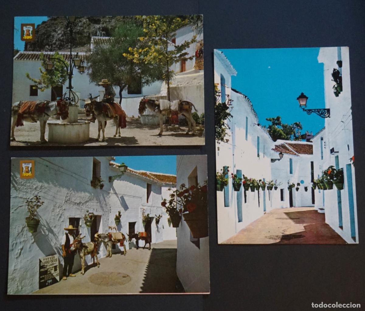 Postales: 3 postales de Mijas (Costa del Sol). Sin circular, editadas en los a&ntilde;os 60.