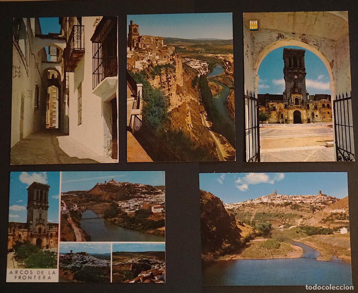 Postales: 5 postales de Arcos de la Frontera (C&aacute;diz). Sin circular, editadas en los a&ntilde;os 60 y 70