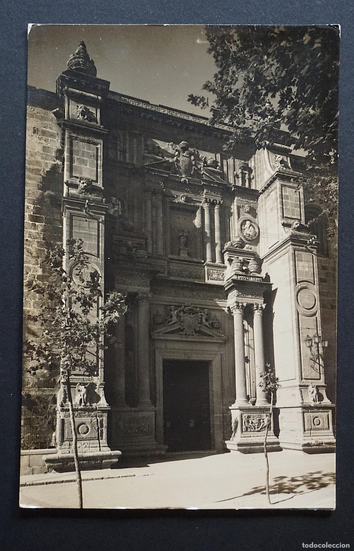 Postales: Almeria, fachada de la Catedral, postal circulada con sello y matasellos del a&ntilde;o 1958