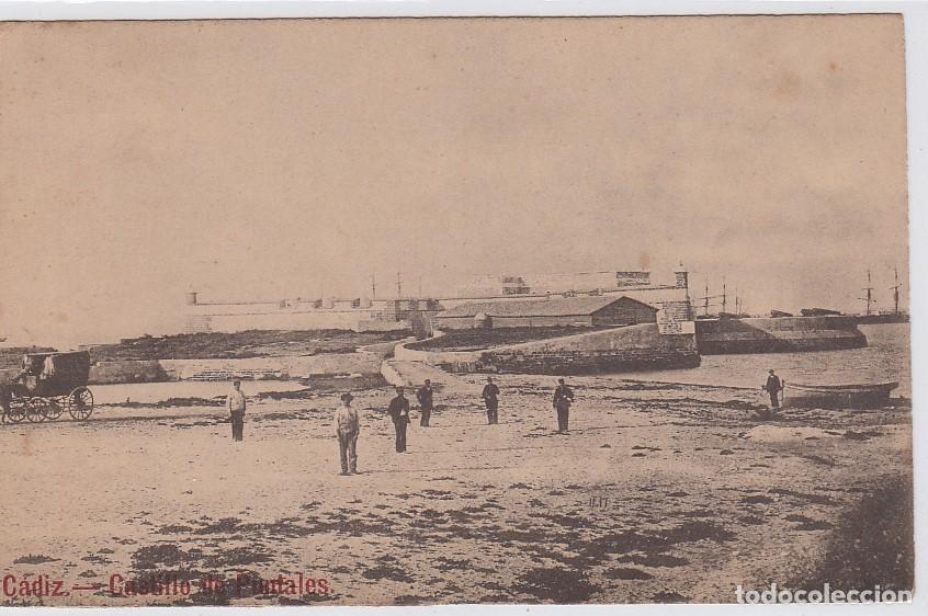 Postales: C&aacute;diz.-Castillo de Puntales. Postal impresa de finales del siglo XIX.