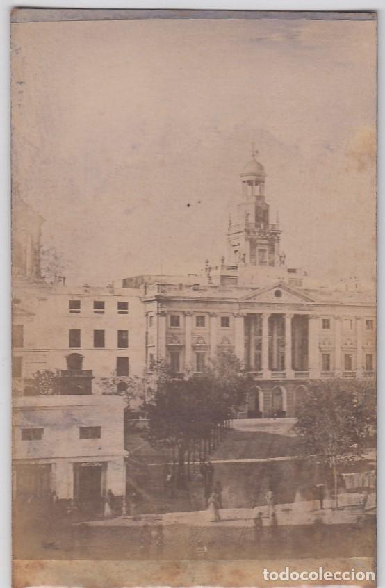 Cartes Postales: C&aacute;diz.- Plaza de San Juan de Dios. Postal fotografica de finales del siglo XIX.