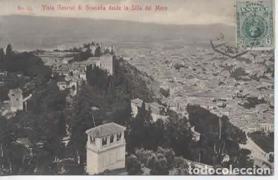 Postales: GRANADA ESCRITA VISTA DESDE LA SILLA DEL MORO