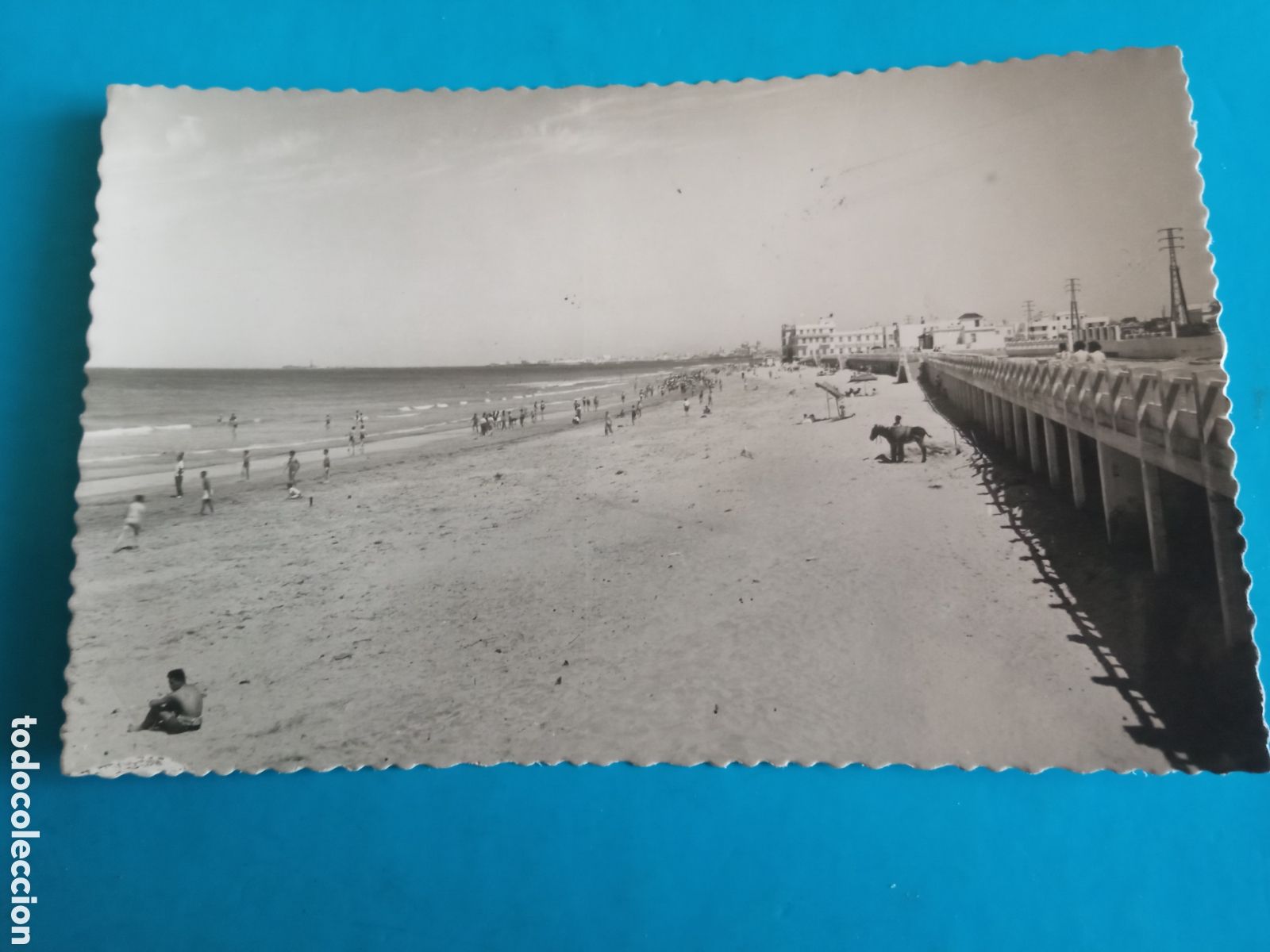Postales: Antigua postal fotogr&aacute;fica, C&aacute;diz, Playa de la Victoria