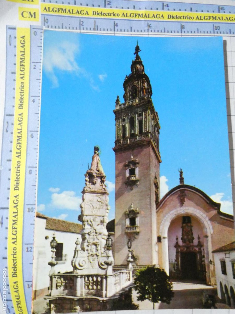 Postales: POSTAL DE SEVILLA. A&Ntilde;O 1965. ECIJA IGLESIA DE SANTA MAR&Iacute;A Y MONUMENTO A LA VIRGEN DEL VALLE 6 . 2716