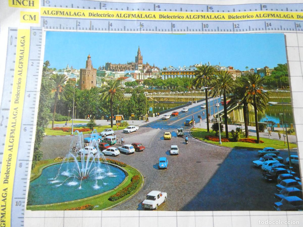 Postales: POSTAL DE SEVILLA. A&Ntilde;O 1964. PLAZA DE CUBA Y VISTA PARCIAL COCHES 657 BEASCOA. 2720