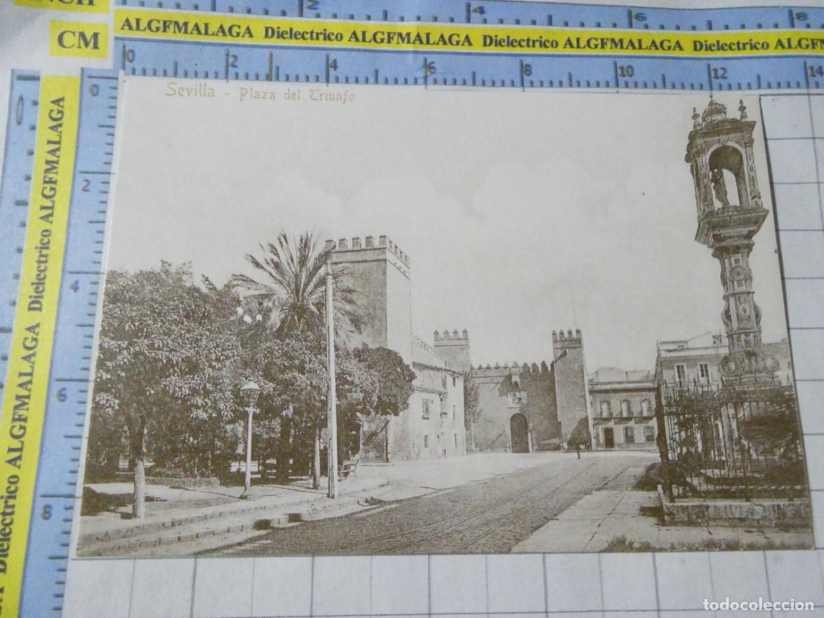 Postales: POSTAL DE SEVILLA. FACS&Iacute;MIL LA SEVILLA QUE SE FUE. PLAZA DEL TRIUNFO. 2724
