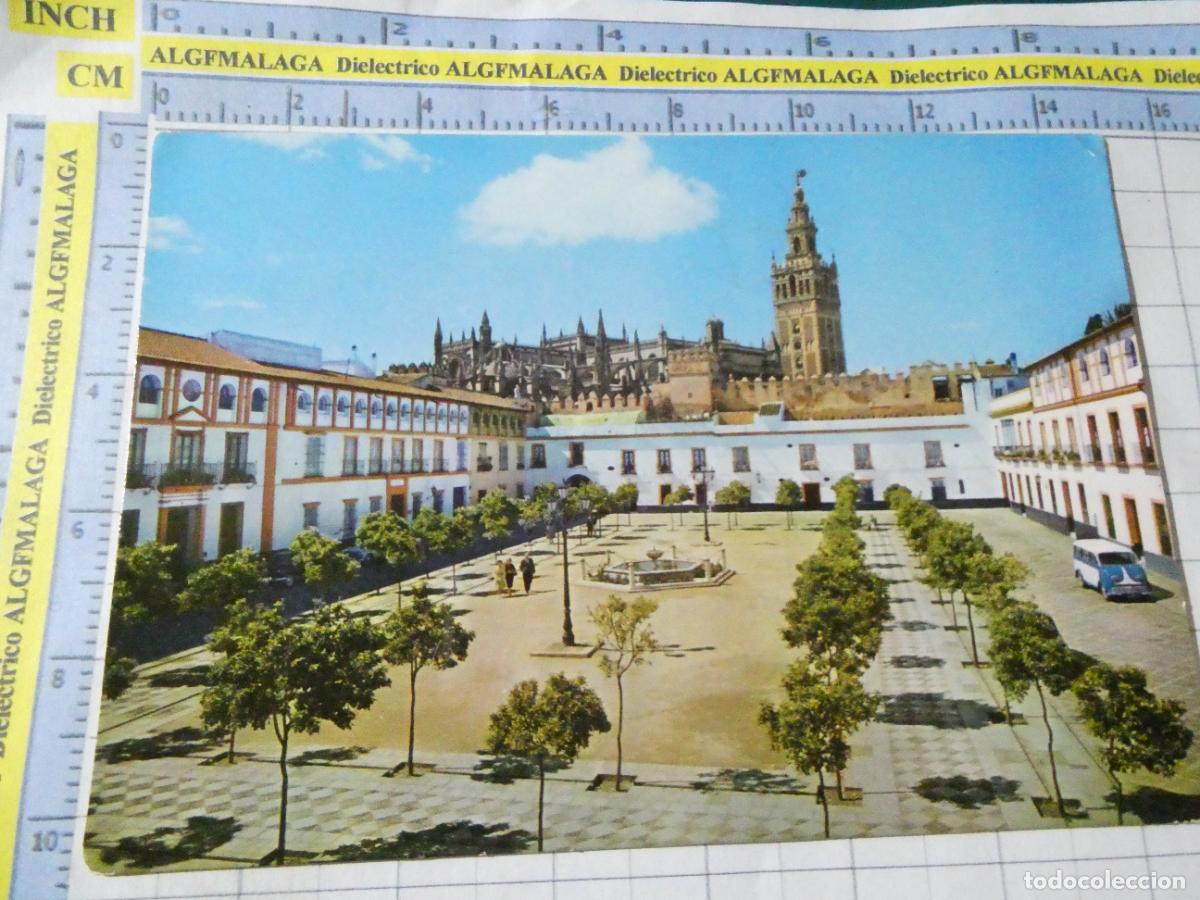 Postales: POSTAL DE SEVILLA. REALES ALC&Aacute;ZARES DE SEVILLA PATIO DE BANDERAS FURGONETA DKW. 1 PATRIMONIO. 2726