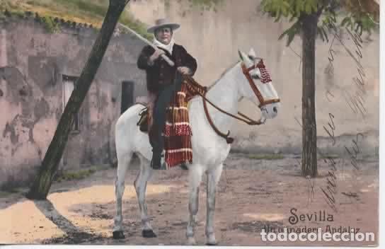 Postales: SEVILLA DORSO SIN DIVIDIR GANADERO ANDALUZ 1903