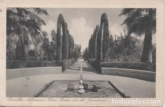 Postales: SEVILLA ESCRITA JARDINES ALCAZAR