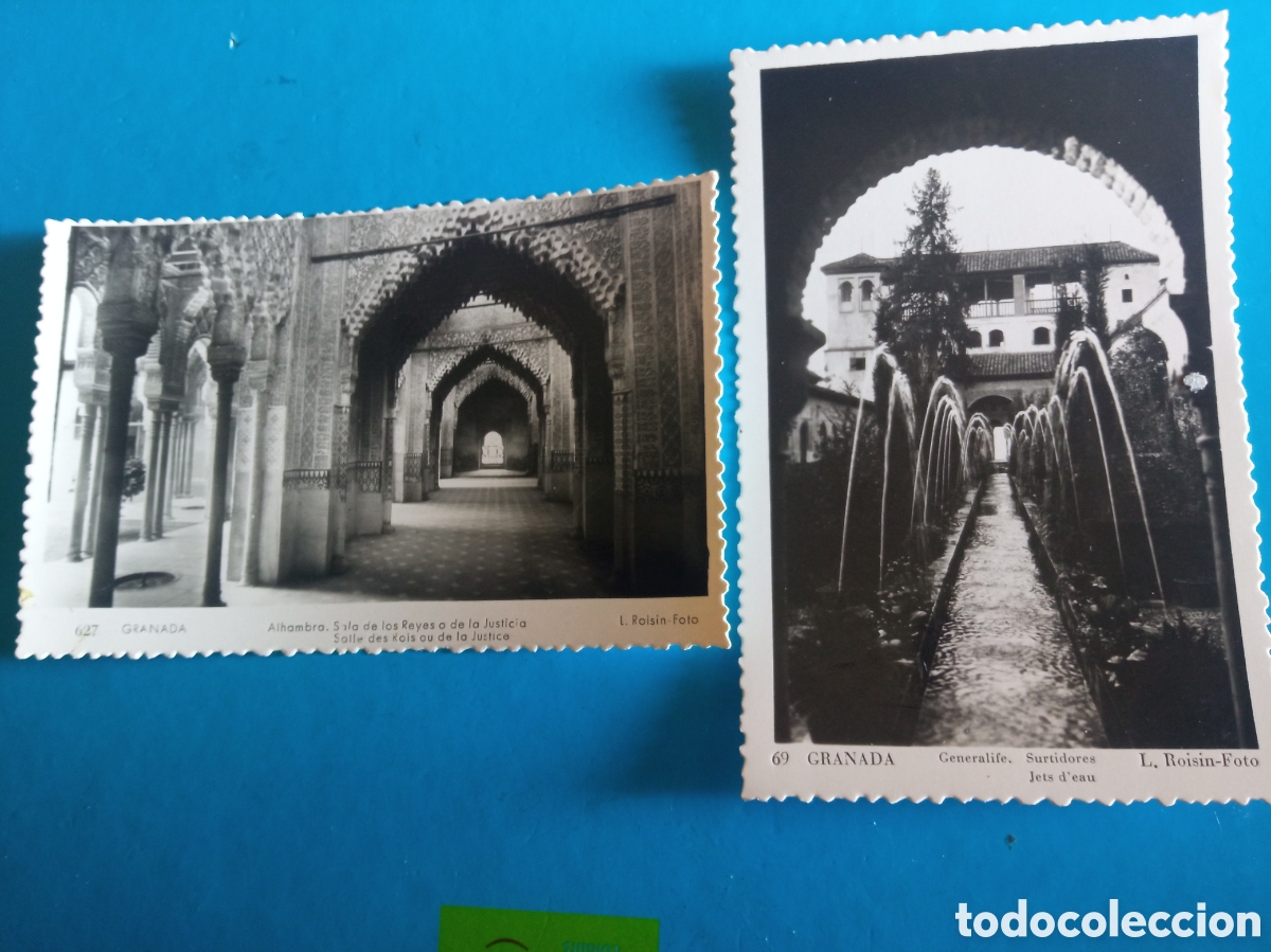 Postales: 2 antiguas postales fotogr&aacute;ficas de Granada, L. ROISIN, foto