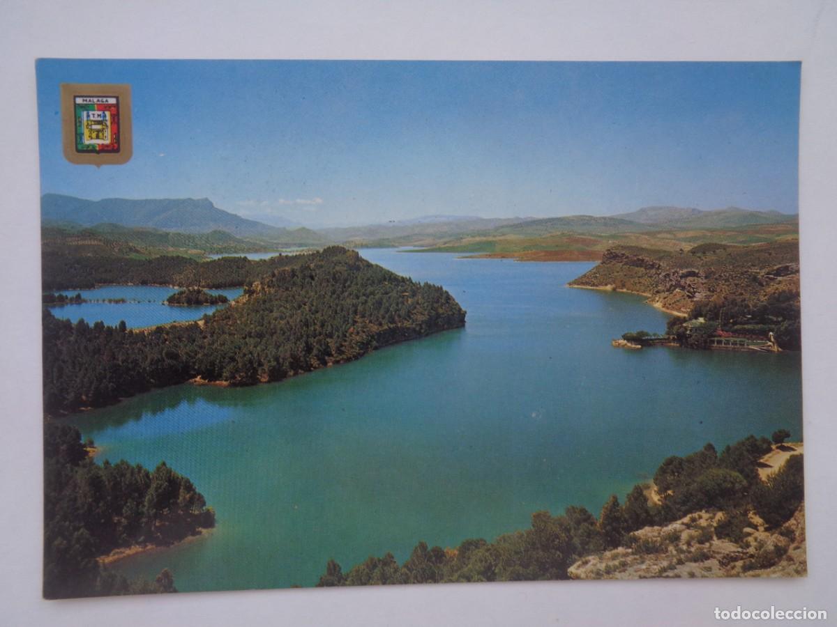 Postales: POSTAL DE MALAGA : PANTANO DE &uml; EL CHORRO &uml;, LAGO DEL TURON