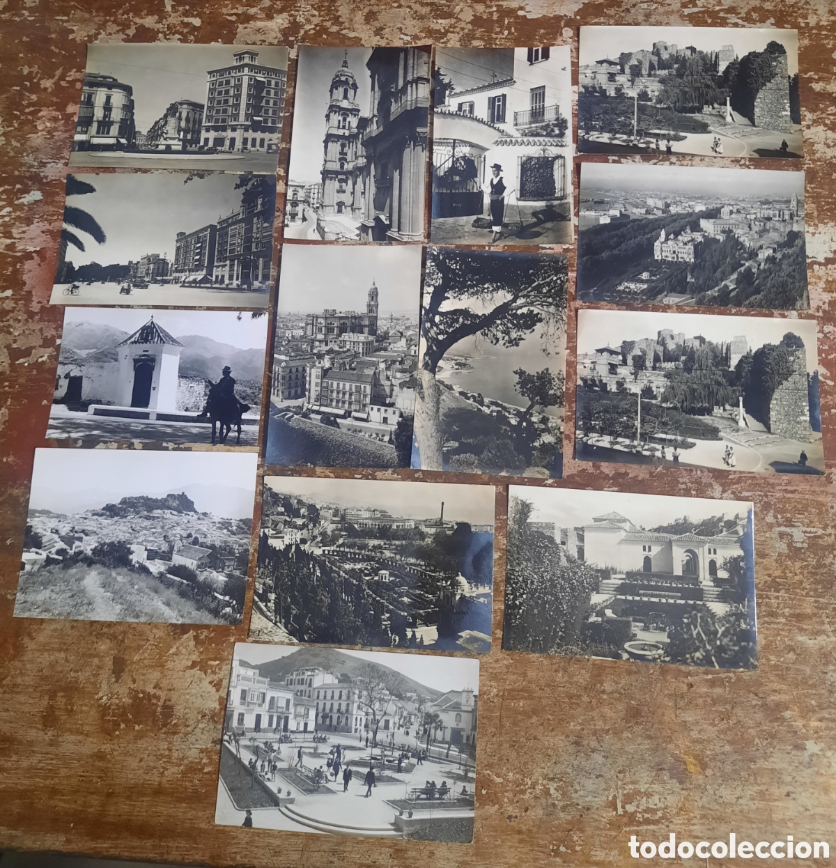 Postales: POSTALES DE M&Aacute;LAGA EN BLANCO Y NEGRO.