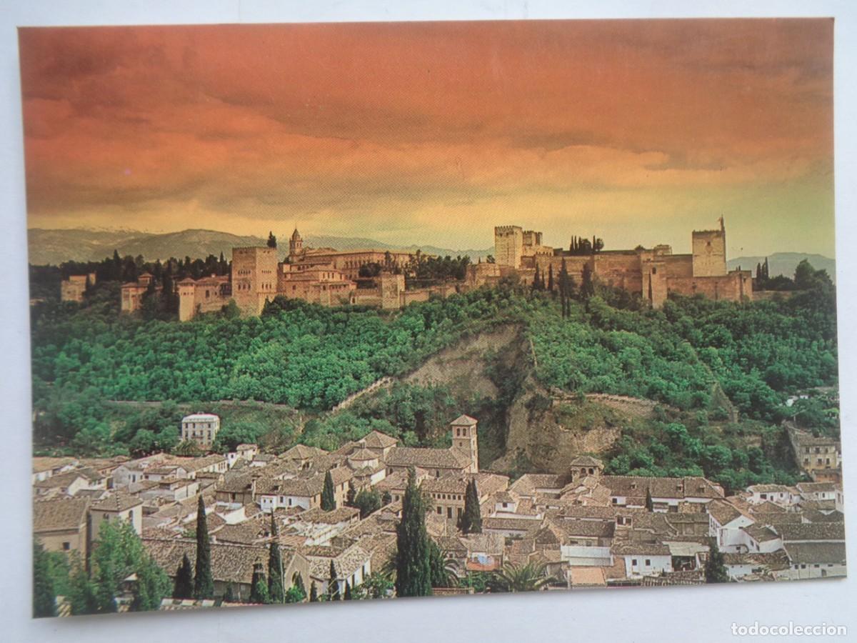 Postales: POSTAL DE GRANADA - ALHAMBRA : PANORAMICA GENERAL DE LA ALHAMBRA . A&Ntilde;OS 60
