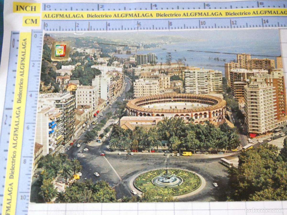 Postales: POSTAL DE M&Aacute;LAGA. A&Ntilde;O 1975. PLAZA DE TOROS Y PASEO REDING 68 ESCUDO ORO. 764